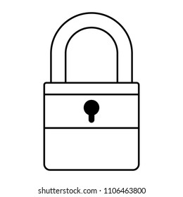 isometric padlock isolated icon