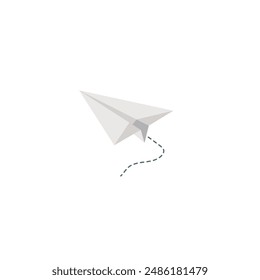 Isometric paper plane icon flat vector design