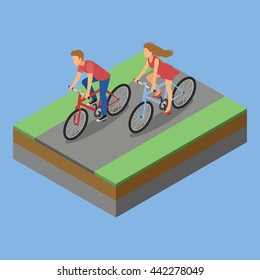 isometric park activity riding bicycle