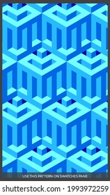 Isometric pattern covers. Modern design. Cool colorful backgrounds. Applicable for Banners, Placards, Posters, Flyers. blue pattern. Eps10 vector template.