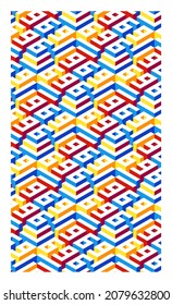 Tapas de patrones isométricos. Diseño moderno. Tonos alegres. Aplicable a Banners, Cartas, Carteles, Volantes. Plantilla vectorial Eps10.