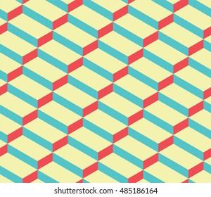 Isometric pattern. Geometric background. Vector illustration.