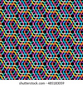 Isometric pattern, islamic geometric art, vector illustration
