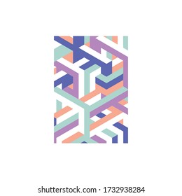 Isometric pattern, Modern design, colorful background, advertising design, Abstract isometric vector.