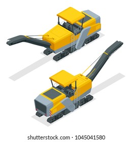 Isometric pavement milling, cold planing, asphalt milling, or profiling. Process of removing part of the surface of a paved area such as a road, bridge, or parking lot.