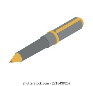 isometric pen supply isolated icon