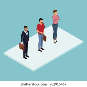 Isometric people 3d