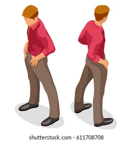 isometric people 3d flat man standing young businessman vector illustration