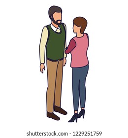 Isometric people avatar