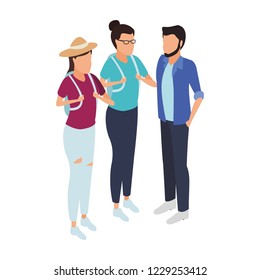 Isometric people avatar