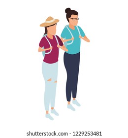 Isometric people avatar