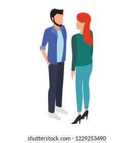 Isometric people avatar