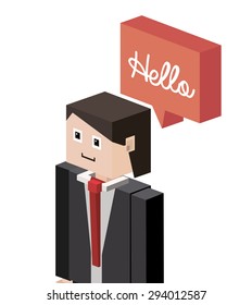 Isometric People  digital design, vector illustration eps 10