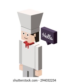 Isometric People  digital design, vector illustration eps 10