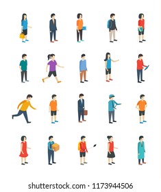
Isometric People Flat Icons
