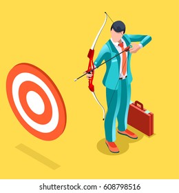 Isometric people isolated businessman meeting bank staff teamwork infographic background. 3D man isometric male boss people icon set. Creative design vector illustration business training collection