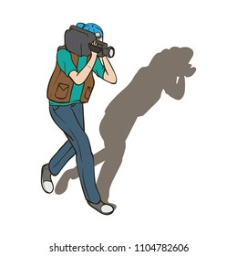 Isometric people in vector illustration.