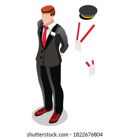 Isometric Person Work Icon Set Collection Vector 
