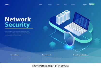 Isometric Personal Data Protection. Security Data Protection Isometric  Vector Illustration. Concept Of Cloud Information And Data Storage. Cyber Security And Information Or Network Protection.