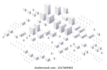 The isometric perspective is a type of map projection that shows objects in their true proportions when they are viewed from a straight-on