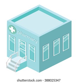 isometric pharmacy building