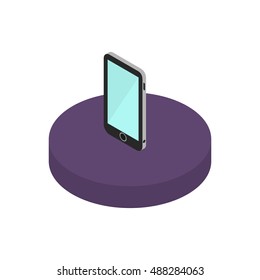 Isometric phone color icon. Modern isometric concept