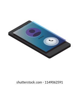 Isometric phone illustration