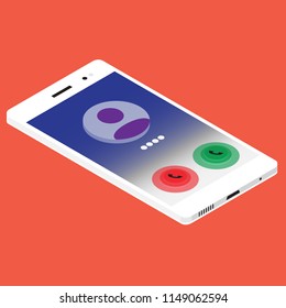 Isometric phone illustration