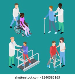 Isometric physiotherapy and medical rehabilitation for teenagers and adults