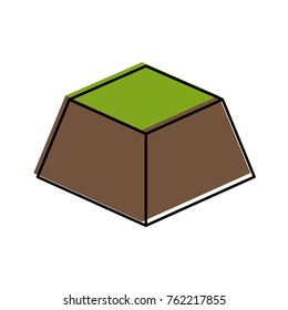 Isometric piece of earth design