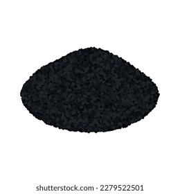Isometric pile of coal on white background vector illustration svg