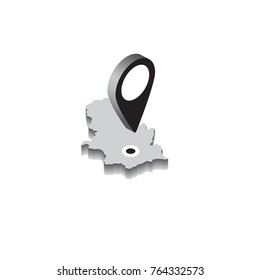 Isometric pin icon