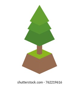Isometric pine tree design