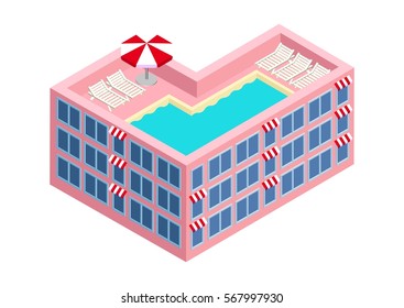 Isometric pink home
