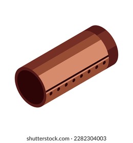 Isometric pipe icon on white background 3d vector illustration