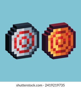 
Isometric Pixel art 3d del icono de punto de arco para los elementos asset.Icono de objetivo Archer en estilo pixelado.8bits perfectos para activos de juego o elementos de activos de diseño para su activo de diseño de juegos.