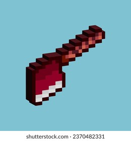 Isometric Pixel art 3d of axe tools for items asset. Axe on pixelated style.8bits perfect for game asset or design asset element for your game design asset.