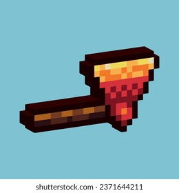 Isometric Pixel art 3d of axe for items asset. Axe on pixelated style.8bits perfect for game asset or design asset element for your game design asset.