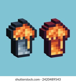 Isometric Pixel art 3d of beer drink icon for items asset. Cup of beer icon on pixelated style.8bits perfect for game asset or design asset element for your game design asset.