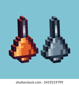 
Isometric Pixel art 3d del icono de campana para artículos activos. Icono de Bell en estilo pixelado.8bits perfecto para activos de juego o elementos de activos de diseño para su activo de diseño de juegos.