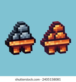 Isometric Pixel art 3d of eggs icon for items asset. eggs icon on pixelated style.8bits perfect for game asset or design asset element for your game design asset.