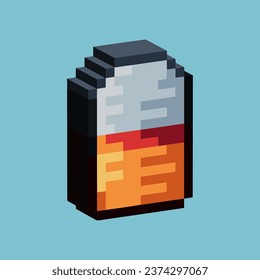 Isometric Pixel art 3d of eraser for items asset. Eraser on pixelated style.8bits perfect for game asset or design asset element for your game design asset.