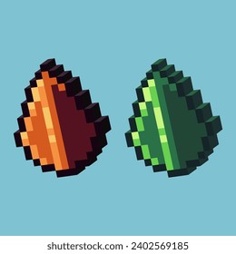 Isometric Pixel art 3d del icono Hoja para los activos de los artículos. Icono de hoja en estilo pixelado.8bits perfecto para activos de juego o elementos de activos de diseño para su activo de diseño de juego.