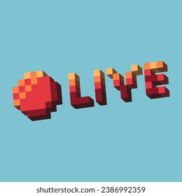  Isometric Pixel art 3d del icono de juego en vivo para los activos de artículos. pantalla en vivo de vídeo en estilo pixelado.8bits perfecto para activos de juego o elementos de activos de diseño para su activo de diseño de juegos.