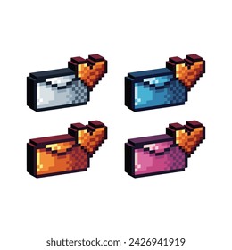 Isometric Pixel art 3d of Love letter icon for items asset. Lover mail icon on pixel bits style.8-bits perfect for game asset,design asset element,app,website, Vector illustration.
