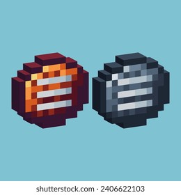 Isometric Pixel art 3d del icono de menú principal para elementos asset.game interface menu icon en estilo pixelado.8bits perfecto para activos de juego o elementos de activos de diseño para su activo de diseño de juego.