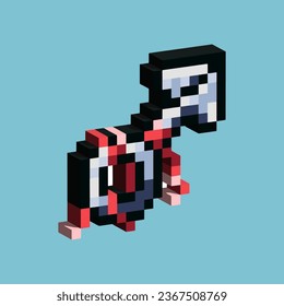 Isometric Pixel art 3d de la espada ninja para los bienes. Daga Ninja lanzando armas estilo pixelado.8bits perfecto para activos de juego o elementos de activos de diseño para su activo de diseño de juegos.