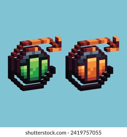 Isometric Pixel art 3d of Redo graph icon for items asset. Graph net worth icon on pixelated style.8bits perfect for game asset or design asset element for your game design asset.
