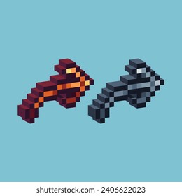 Isometric Pixel art 3d of right arrow icon for items asset.right arrow icon on pixelated style.8bits perfect for game asset or design asset element for your game design asset.