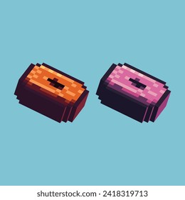 Isometric Pixel art 3d del icono del sofá para los elementos activos. icono del sofá en estilo pixelado.8bits perfecto para activos de juego o elementos de activos de diseño para su activo de diseño de juegos.